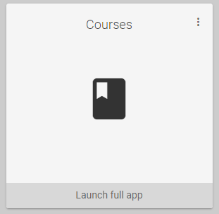 A screenshot of the Courses tile.
