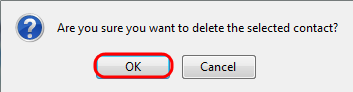 click OK to confirm deletion