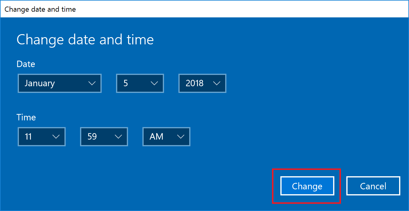 Windows 10 - Changing the System Date and Time