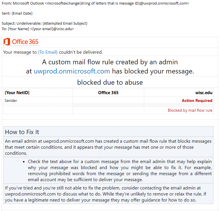 Mailflow blocked due to abuse