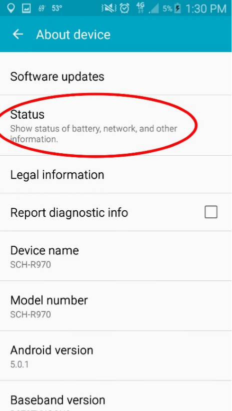 Android device name