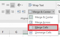 Excel - How to Merge Cells