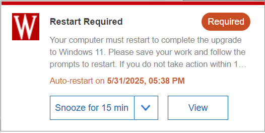Restart box after upgrade