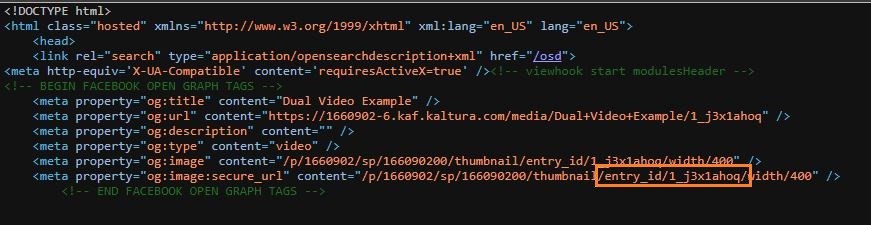 Kaltura EntryID code from Canvas embed