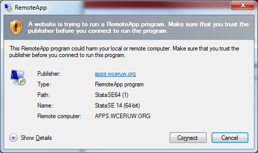 RemoteApp permission to connect prompt