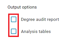 Batch Output Options