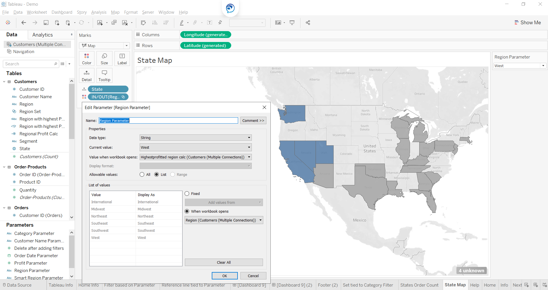 Map example view