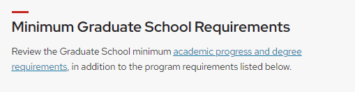 updated Graduate School requirements