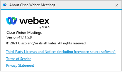 Webex Version