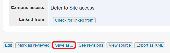 The save as button at the below the document information table is circled in red.