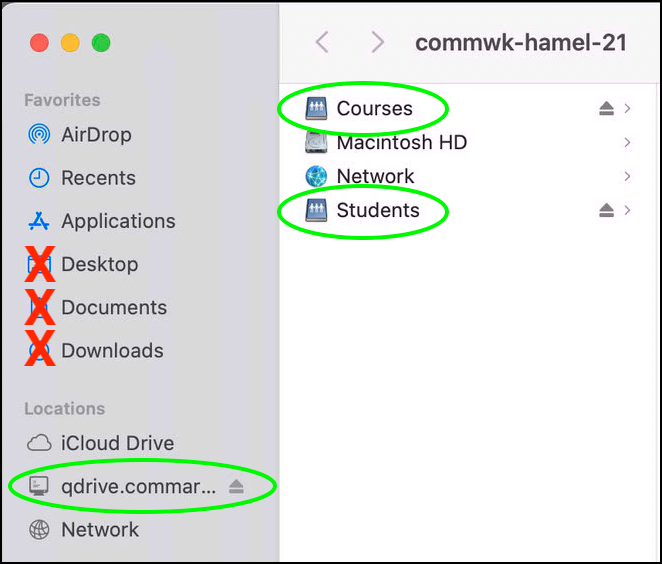 macOS Finder window showing Qdrive