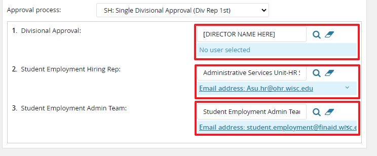 SH Single Divisional Approval (Div Rep 1st) - process for CC&M, ATP, ODMAS, OHR and VCFA