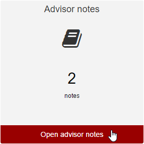 Count and link to view Advisor Notes within the Advising Gateway