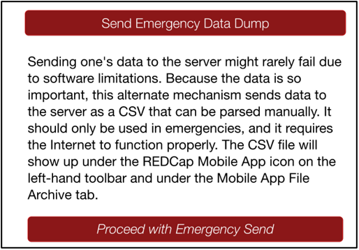 Data Dump Description Screenshot