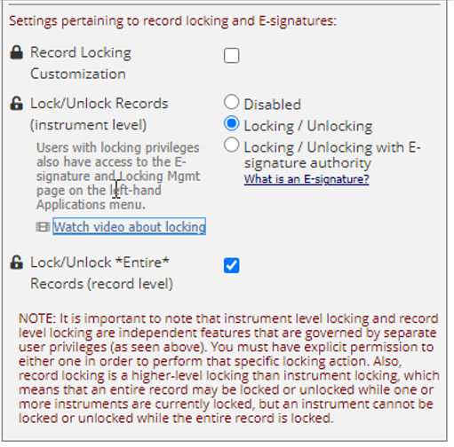 Data Locking Permissions