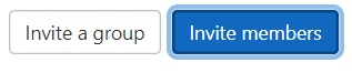 Invite group and members button