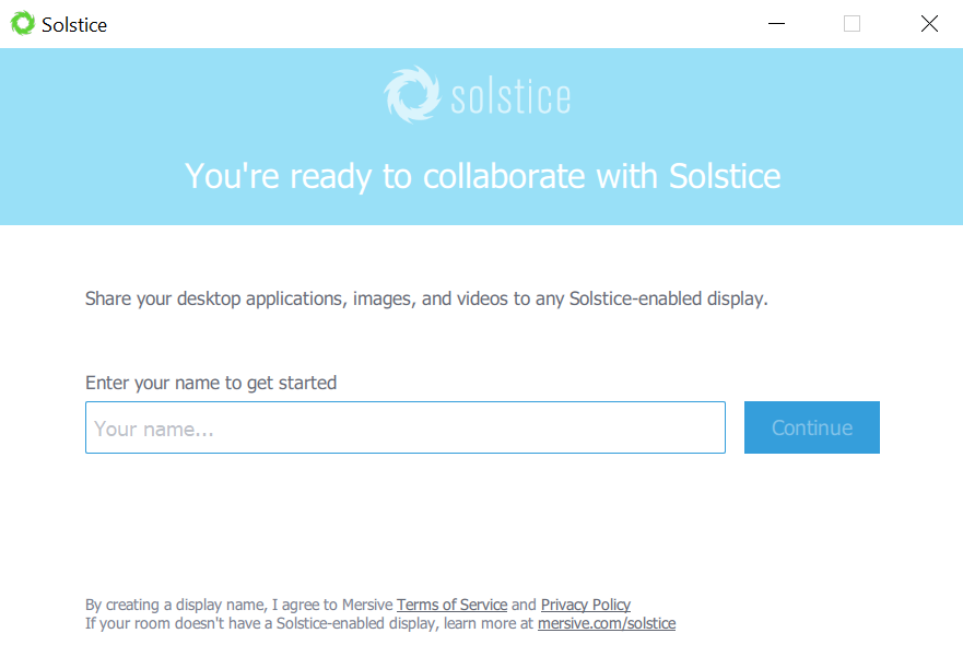 Solstice application setup