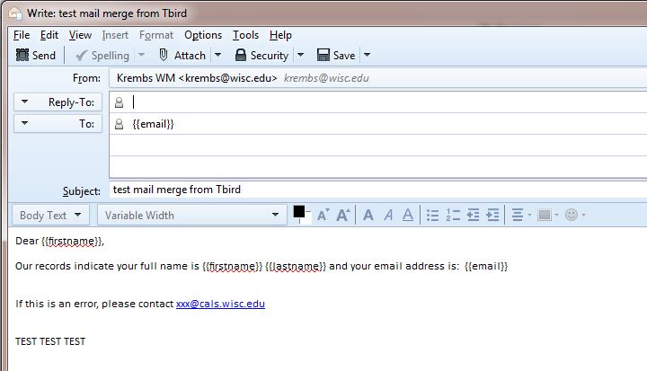 Thunderbird Email Templates