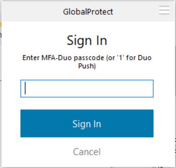 GlobalProtect MFA Image